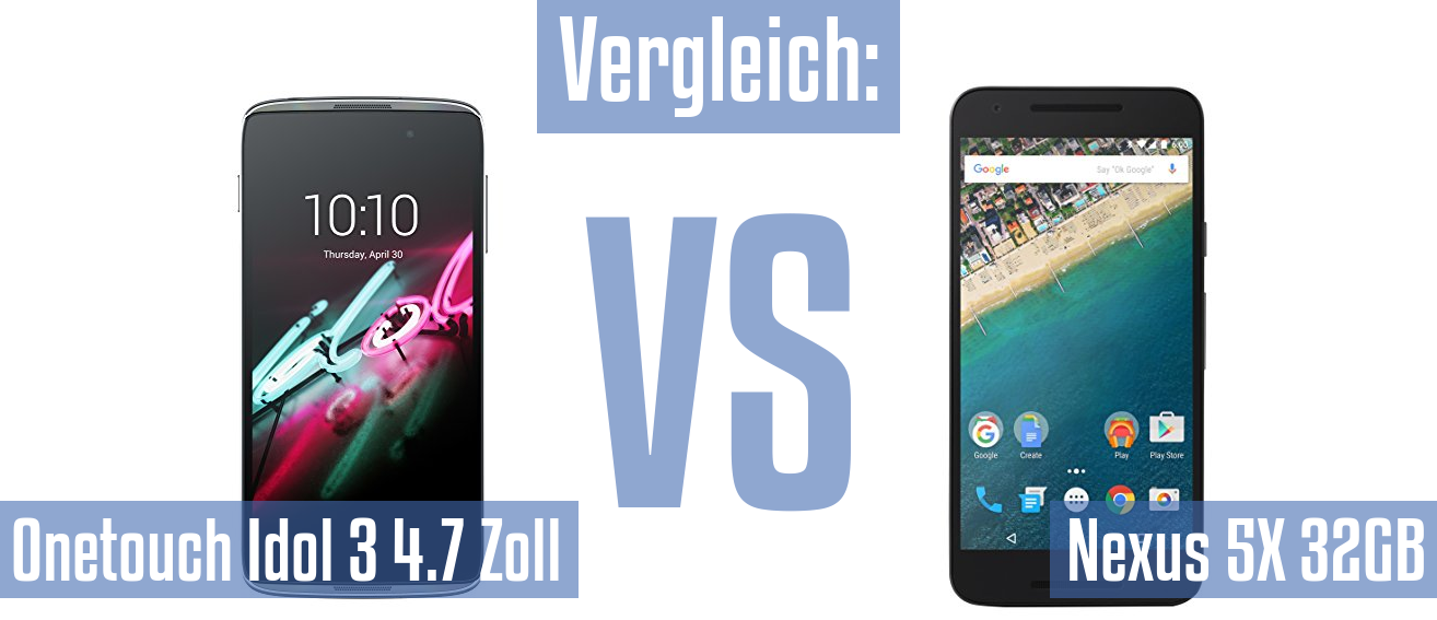 Alcatel Onetouch Idol 3 4.7 Zoll und Alcatel Onetouch Idol 3 4.7 Zoll im Vergleichstest