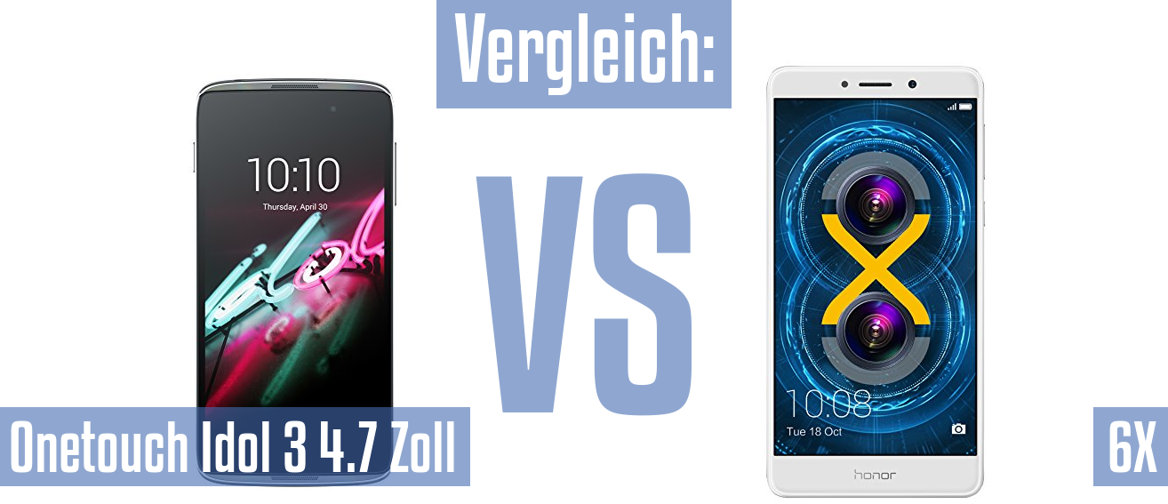 Alcatel Onetouch Idol 3 4.7 Zoll und Alcatel Onetouch Idol 3 4.7 Zoll im Vergleichstest