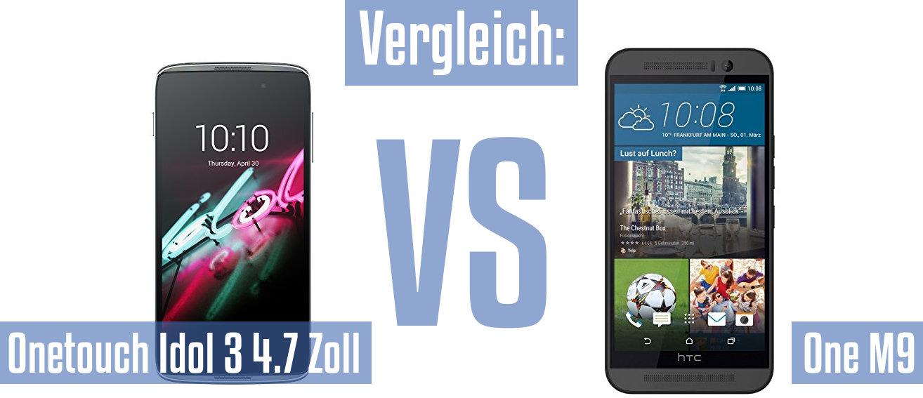 Alcatel Onetouch Idol 3 4.7 Zoll und Alcatel Onetouch Idol 3 4.7 Zoll im Vergleichstest