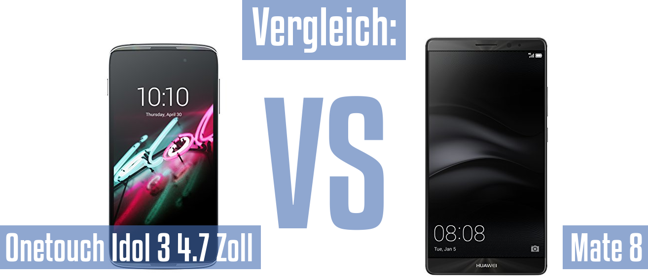 Alcatel Onetouch Idol 3 4.7 Zoll und Alcatel Onetouch Idol 3 4.7 Zoll im Vergleichstest