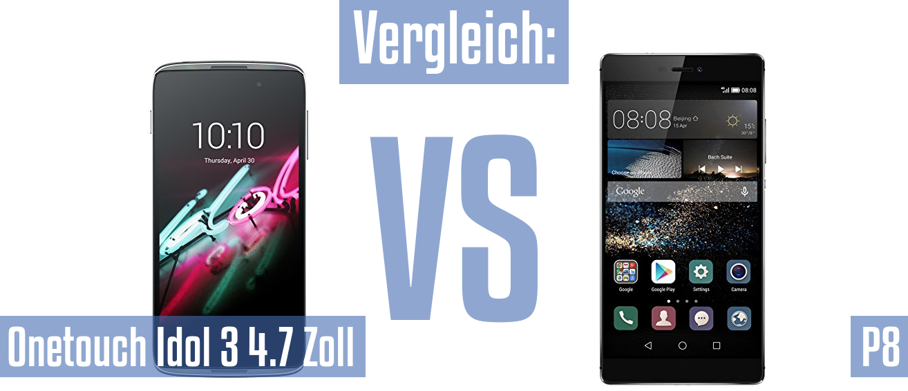 Alcatel Onetouch Idol 3 4.7 Zoll und Alcatel Onetouch Idol 3 4.7 Zoll im Vergleichstest