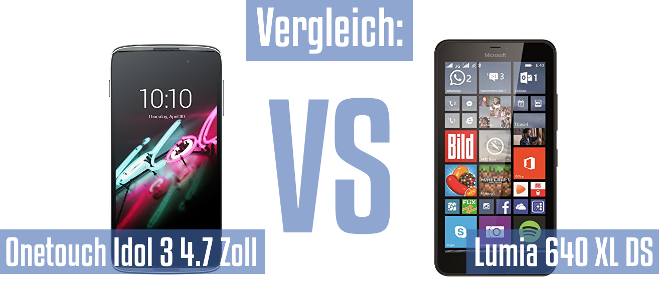 Alcatel Onetouch Idol 3 4.7 Zoll und Alcatel Onetouch Idol 3 4.7 Zoll im Vergleichstest