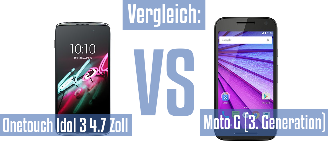 Alcatel Onetouch Idol 3 4.7 Zoll und Alcatel Onetouch Idol 3 4.7 Zoll im Vergleichstest