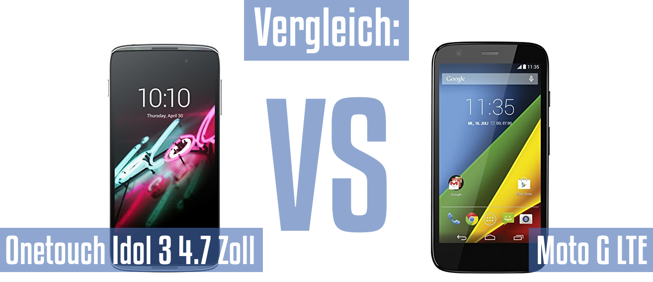 Alcatel Onetouch Idol 3 4.7 Zoll und Alcatel Onetouch Idol 3 4.7 Zoll im Vergleichstest