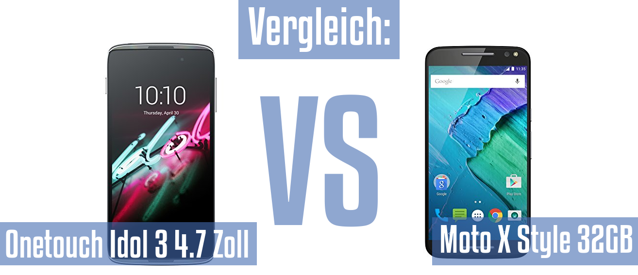 Alcatel Onetouch Idol 3 4.7 Zoll und Alcatel Onetouch Idol 3 4.7 Zoll im Vergleichstest