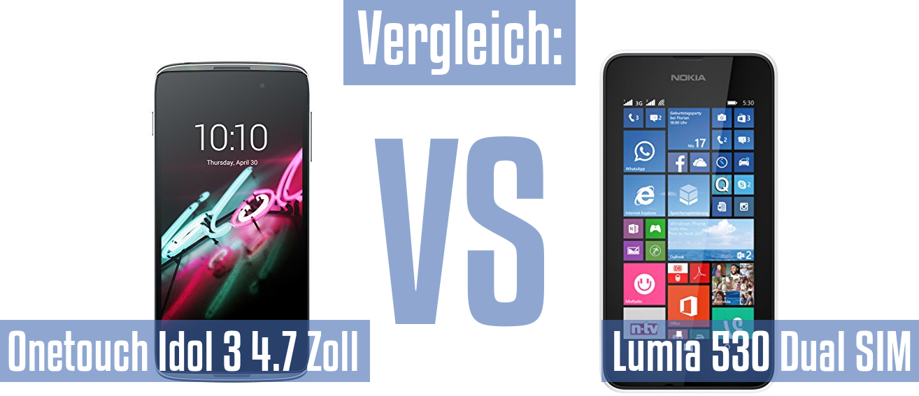 Alcatel Onetouch Idol 3 4.7 Zoll und Alcatel Onetouch Idol 3 4.7 Zoll im Vergleichstest