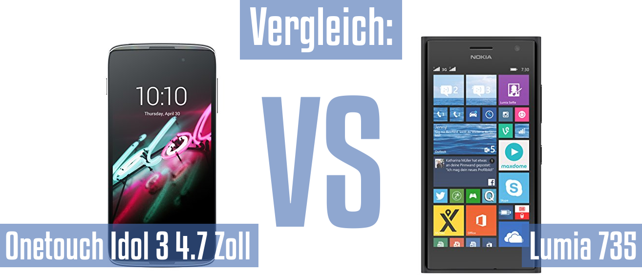 Alcatel Onetouch Idol 3 4.7 Zoll und Alcatel Onetouch Idol 3 4.7 Zoll im Vergleichstest