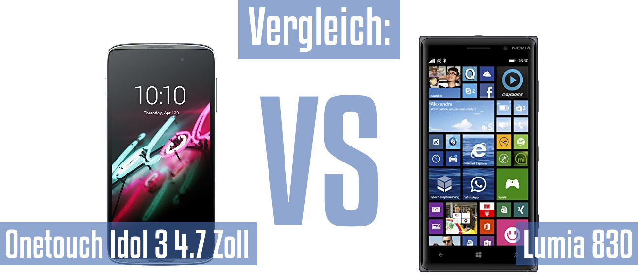 Alcatel Onetouch Idol 3 4.7 Zoll und Alcatel Onetouch Idol 3 4.7 Zoll im Vergleichstest