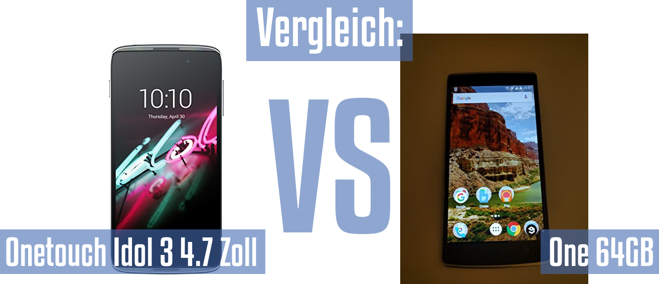 Alcatel Onetouch Idol 3 4.7 Zoll und Alcatel Onetouch Idol 3 4.7 Zoll im Vergleichstest