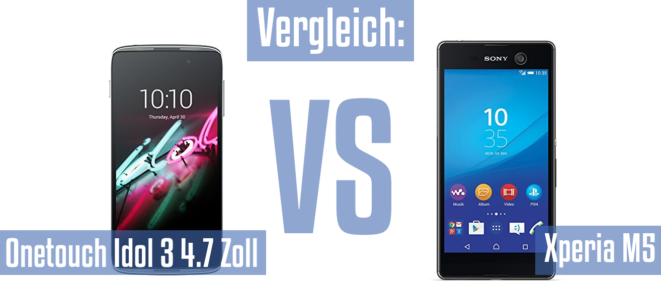 Alcatel Onetouch Idol 3 4.7 Zoll und Alcatel Onetouch Idol 3 4.7 Zoll im Vergleichstest