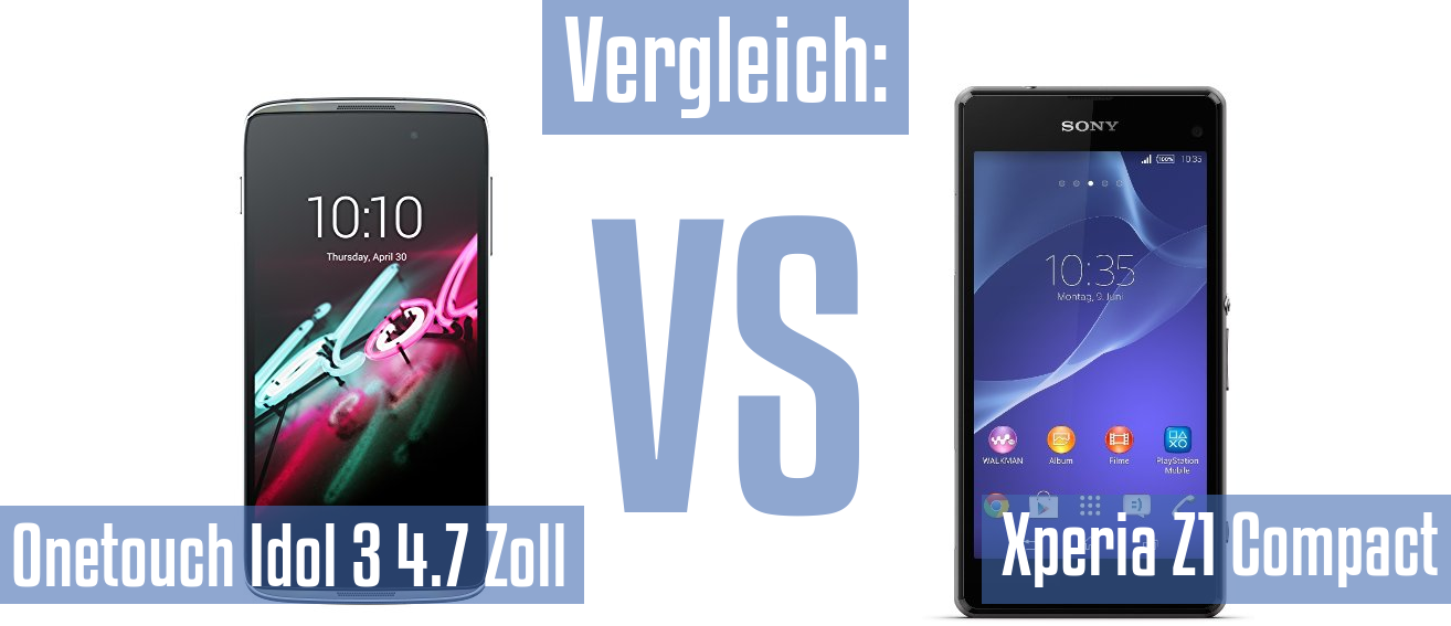 Alcatel Onetouch Idol 3 4.7 Zoll und Alcatel Onetouch Idol 3 4.7 Zoll im Vergleichstest