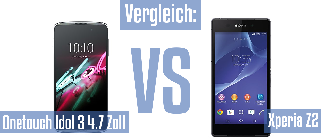 Alcatel Onetouch Idol 3 4.7 Zoll und Alcatel Onetouch Idol 3 4.7 Zoll im Vergleichstest