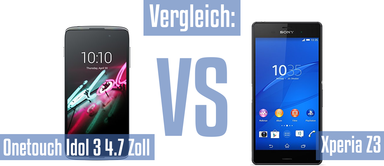 Alcatel Onetouch Idol 3 4.7 Zoll und Alcatel Onetouch Idol 3 4.7 Zoll im Vergleichstest