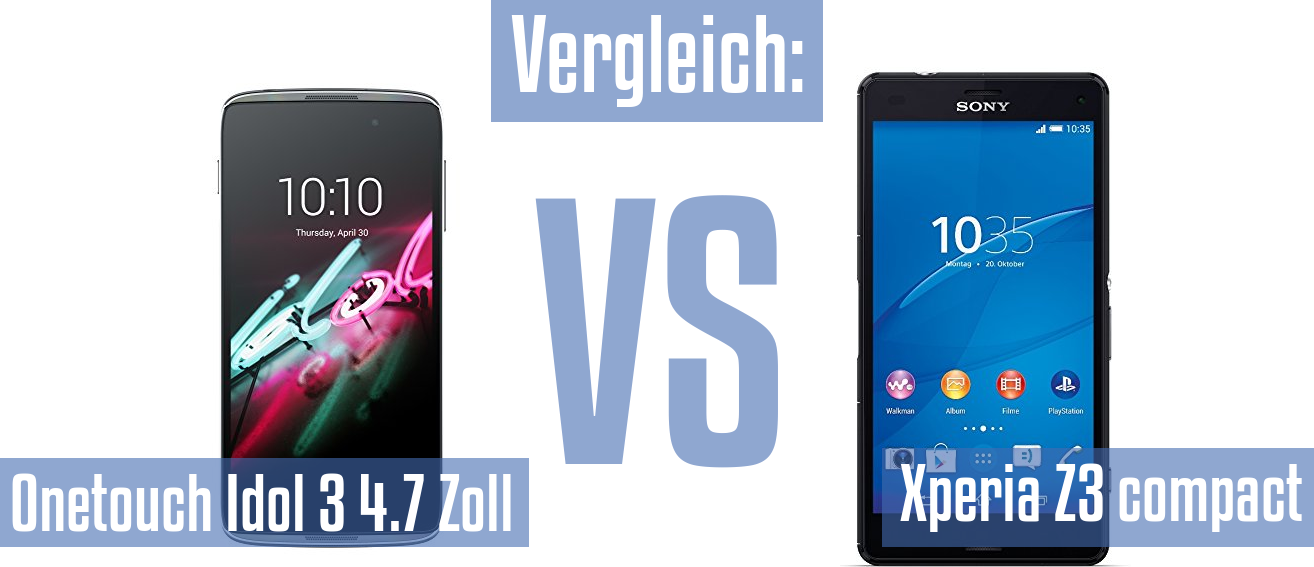 Alcatel Onetouch Idol 3 4.7 Zoll und Alcatel Onetouch Idol 3 4.7 Zoll im Vergleichstest