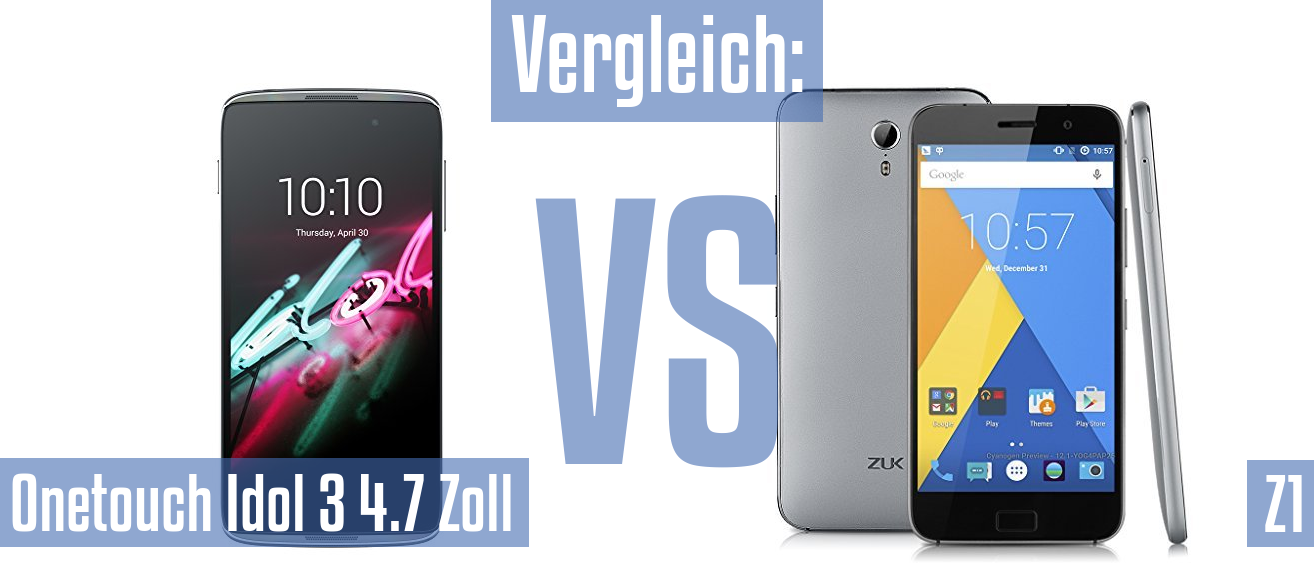 Alcatel Onetouch Idol 3 4.7 Zoll und Alcatel Onetouch Idol 3 4.7 Zoll im Vergleichstest