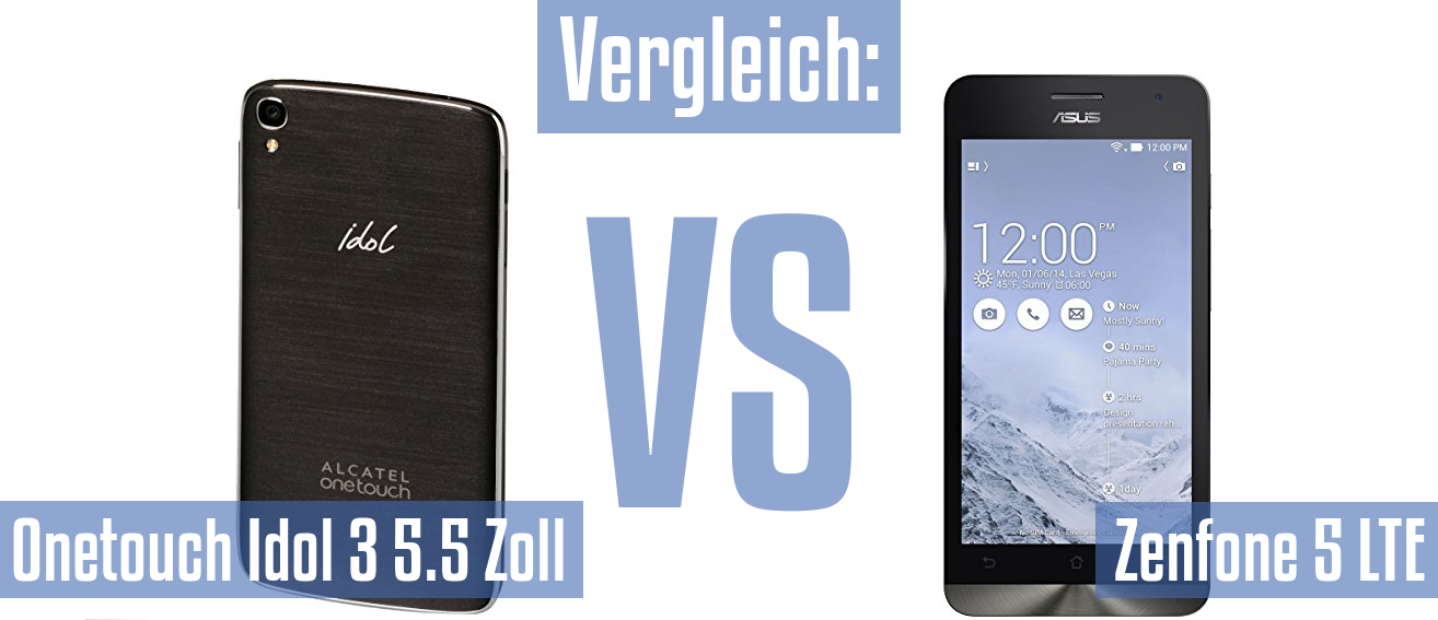 Alcatel Onetouch Idol 3 5.5 Zoll und Alcatel Onetouch Idol 3 5.5 Zoll im Vergleichstest