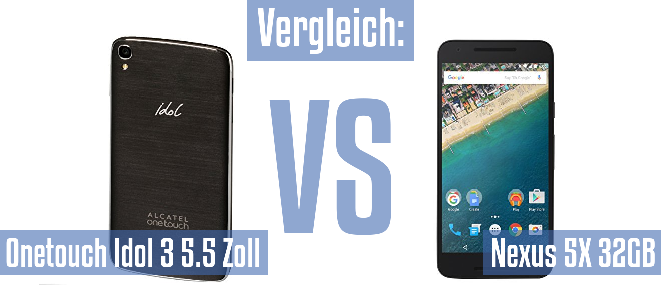 Alcatel Onetouch Idol 3 5.5 Zoll und Alcatel Onetouch Idol 3 5.5 Zoll im Vergleichstest