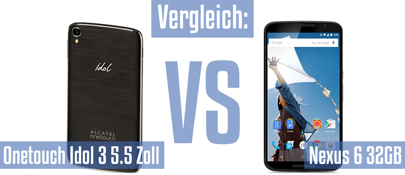 Alcatel Onetouch Idol 3 5.5 Zoll und Alcatel Onetouch Idol 3 5.5 Zoll im Vergleichstest