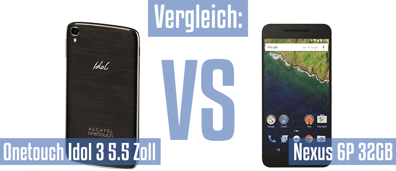 Alcatel Onetouch Idol 3 5.5 Zoll und Alcatel Onetouch Idol 3 5.5 Zoll im Vergleichstest