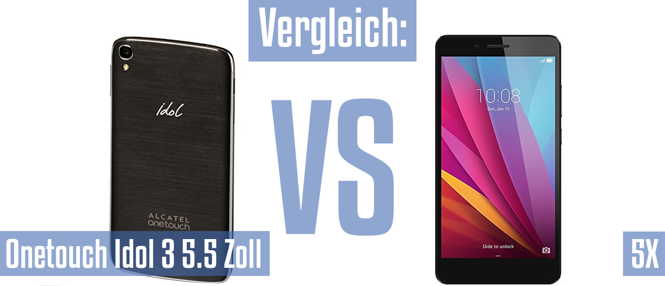 Alcatel Onetouch Idol 3 5.5 Zoll und Alcatel Onetouch Idol 3 5.5 Zoll im Vergleichstest