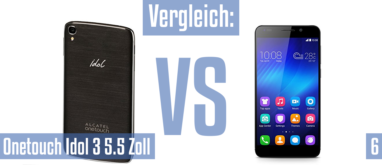 Alcatel Onetouch Idol 3 5.5 Zoll und Alcatel Onetouch Idol 3 5.5 Zoll im Vergleichstest