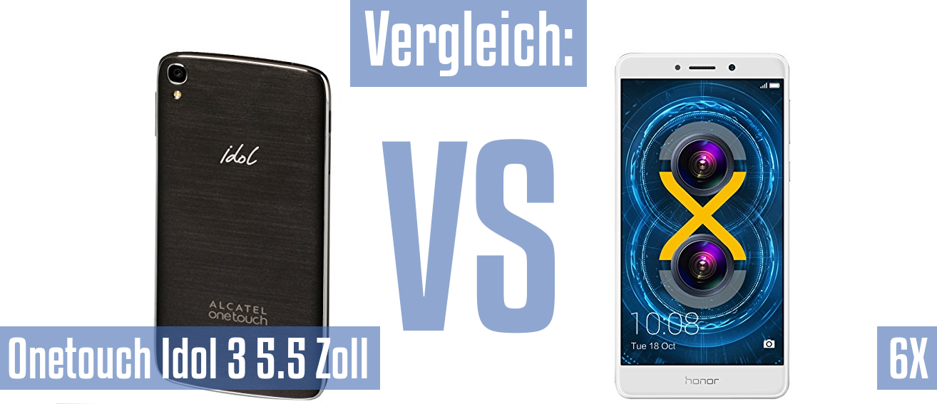 Alcatel Onetouch Idol 3 5.5 Zoll und Alcatel Onetouch Idol 3 5.5 Zoll im Vergleichstest