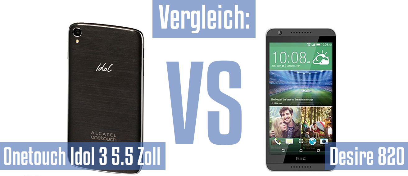 Alcatel Onetouch Idol 3 5.5 Zoll und Alcatel Onetouch Idol 3 5.5 Zoll im Vergleichstest