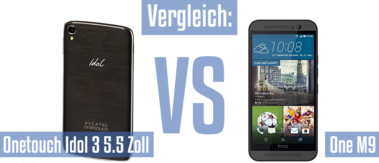 Alcatel Onetouch Idol 3 5.5 Zoll und Alcatel Onetouch Idol 3 5.5 Zoll im Vergleichstest