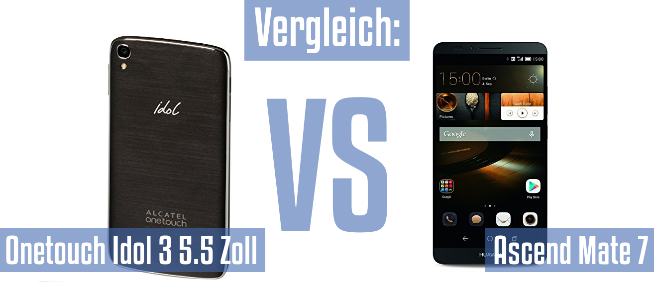 Alcatel Onetouch Idol 3 5.5 Zoll und Alcatel Onetouch Idol 3 5.5 Zoll im Vergleichstest