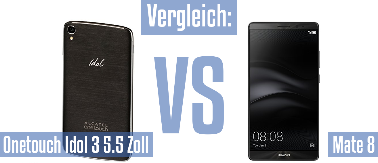 Alcatel Onetouch Idol 3 5.5 Zoll und Alcatel Onetouch Idol 3 5.5 Zoll im Vergleichstest