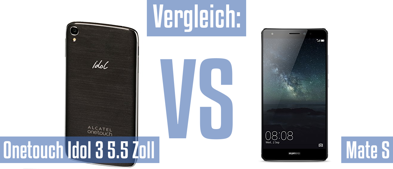 Alcatel Onetouch Idol 3 5.5 Zoll und Alcatel Onetouch Idol 3 5.5 Zoll im Vergleichstest