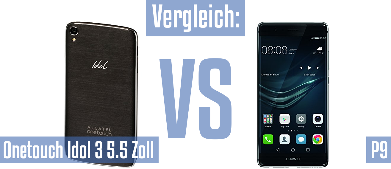 Alcatel Onetouch Idol 3 5.5 Zoll und Alcatel Onetouch Idol 3 5.5 Zoll im Vergleichstest