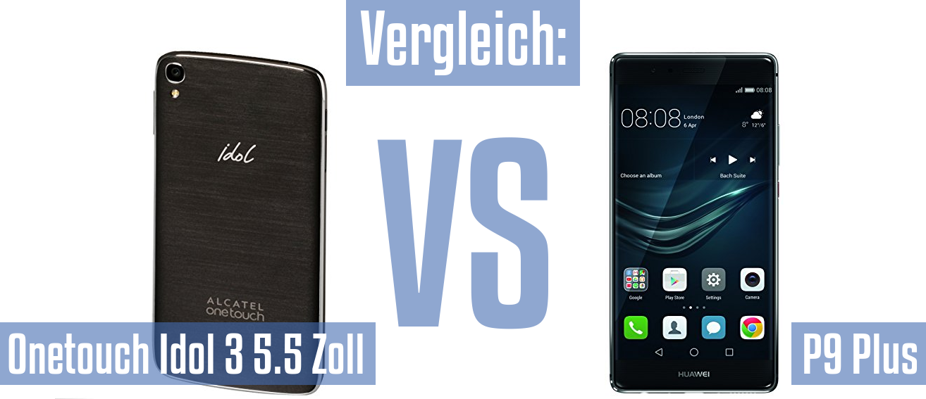 Alcatel Onetouch Idol 3 5.5 Zoll und Alcatel Onetouch Idol 3 5.5 Zoll im Vergleichstest