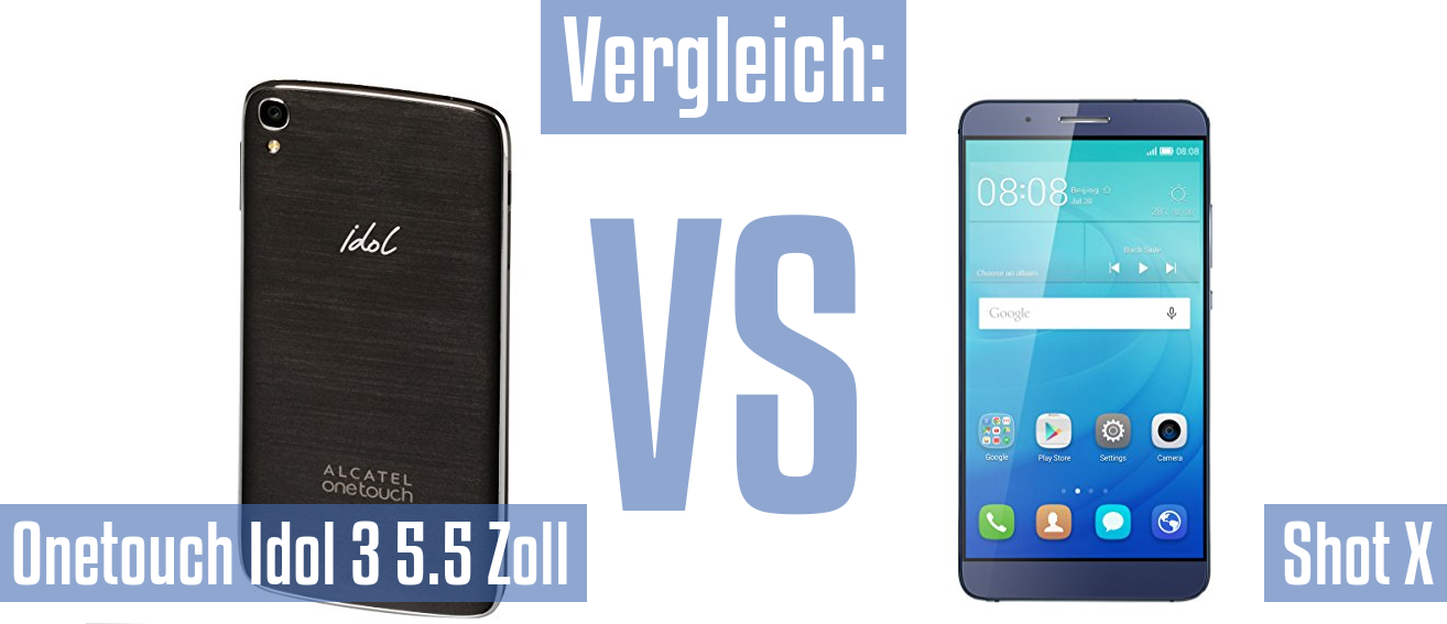 Alcatel Onetouch Idol 3 5.5 Zoll und Alcatel Onetouch Idol 3 5.5 Zoll im Vergleichstest