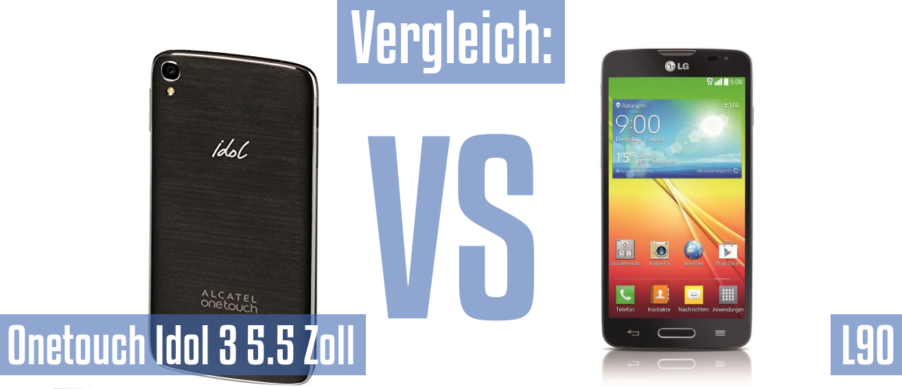 Alcatel Onetouch Idol 3 5.5 Zoll und Alcatel Onetouch Idol 3 5.5 Zoll im Vergleichstest