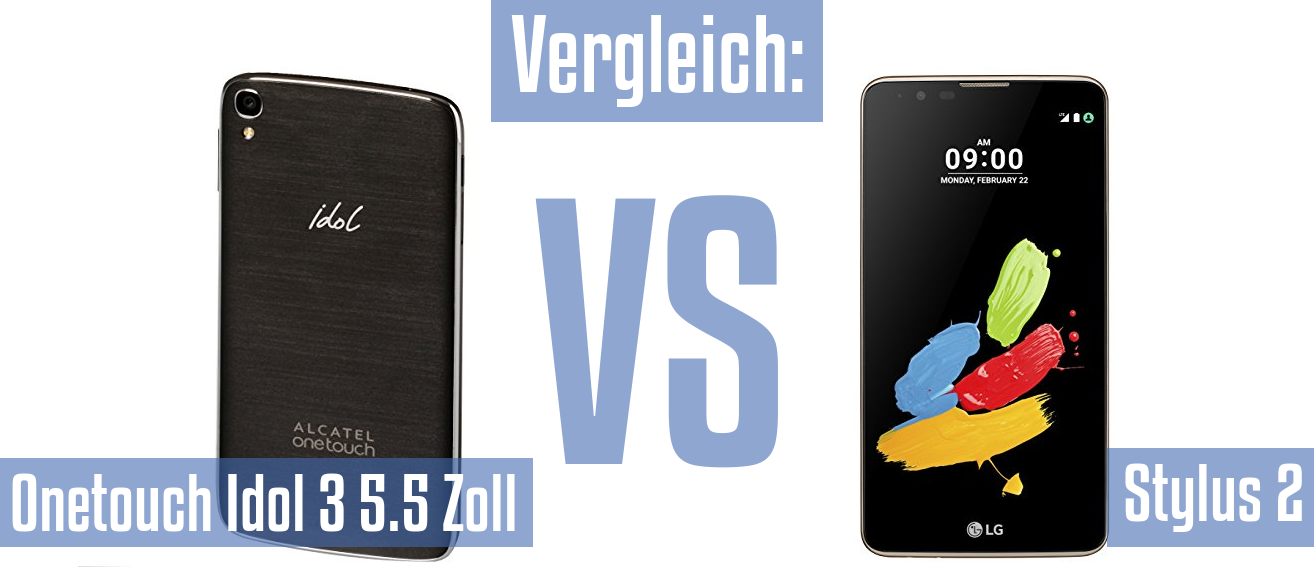 Alcatel Onetouch Idol 3 5.5 Zoll und Alcatel Onetouch Idol 3 5.5 Zoll im Vergleichstest