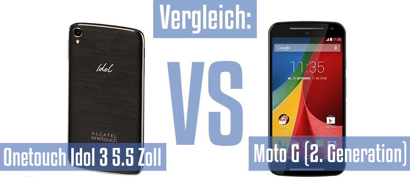 Alcatel Onetouch Idol 3 5.5 Zoll und Alcatel Onetouch Idol 3 5.5 Zoll im Vergleichstest