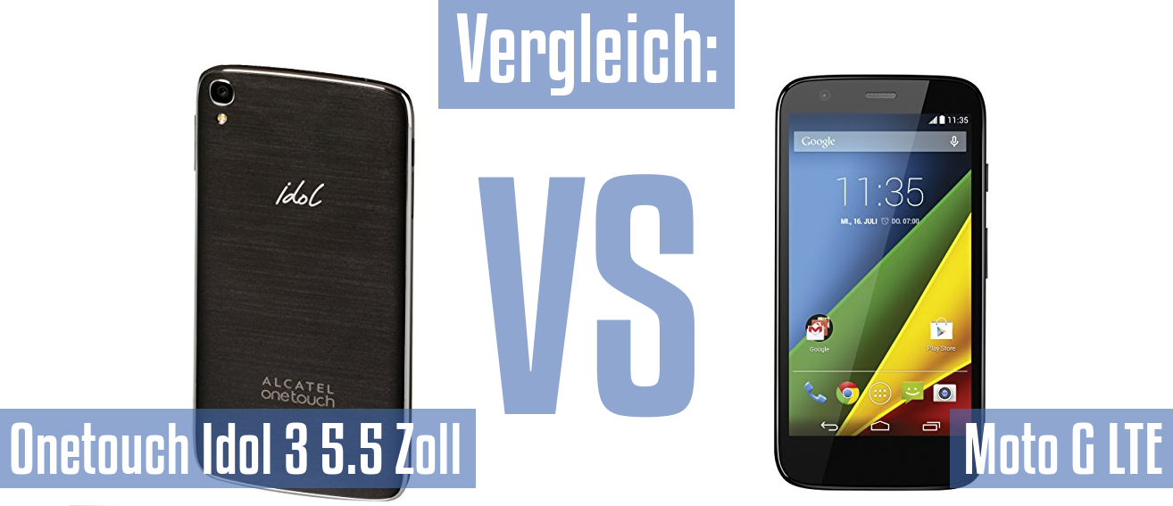 Alcatel Onetouch Idol 3 5.5 Zoll und Alcatel Onetouch Idol 3 5.5 Zoll im Vergleichstest