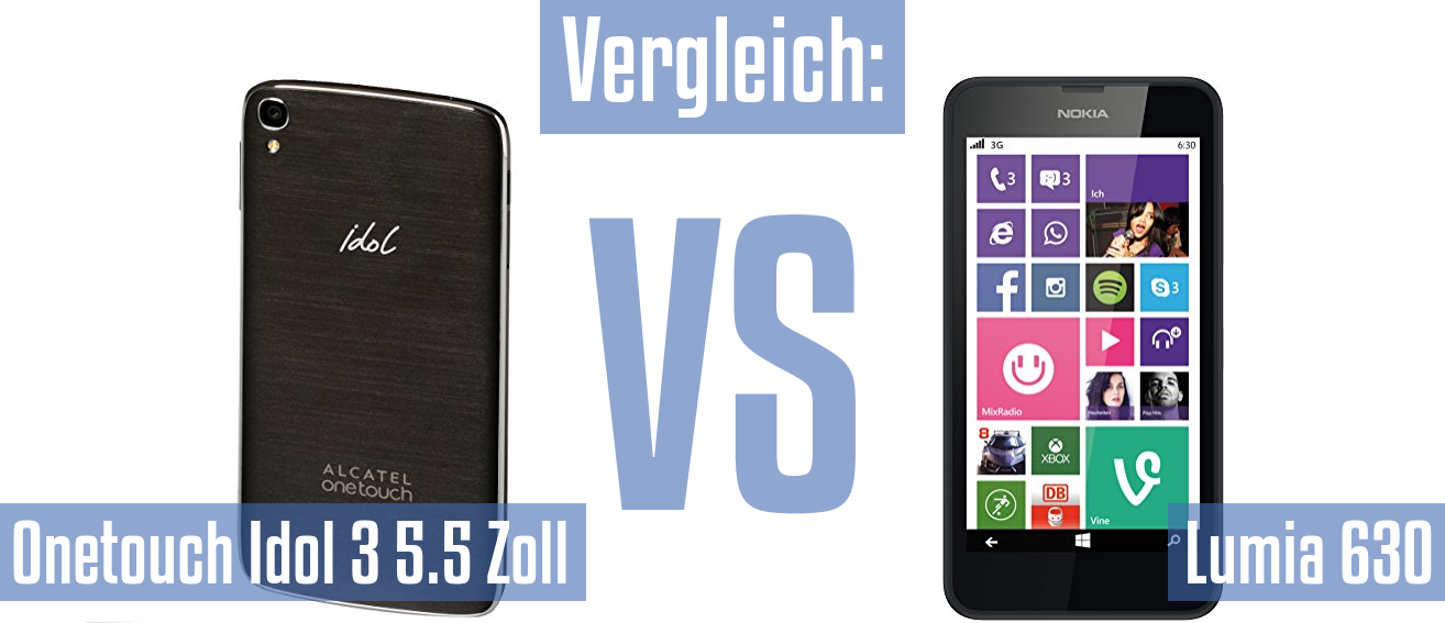 Alcatel Onetouch Idol 3 5.5 Zoll und Alcatel Onetouch Idol 3 5.5 Zoll im Vergleichstest