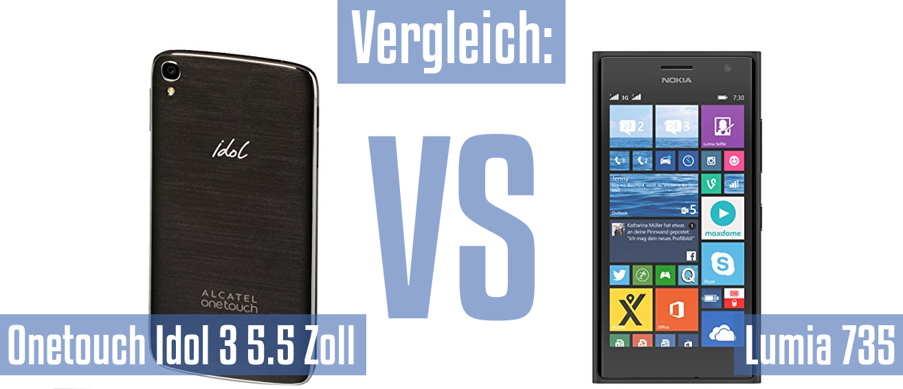 Alcatel Onetouch Idol 3 5.5 Zoll und Alcatel Onetouch Idol 3 5.5 Zoll im Vergleichstest