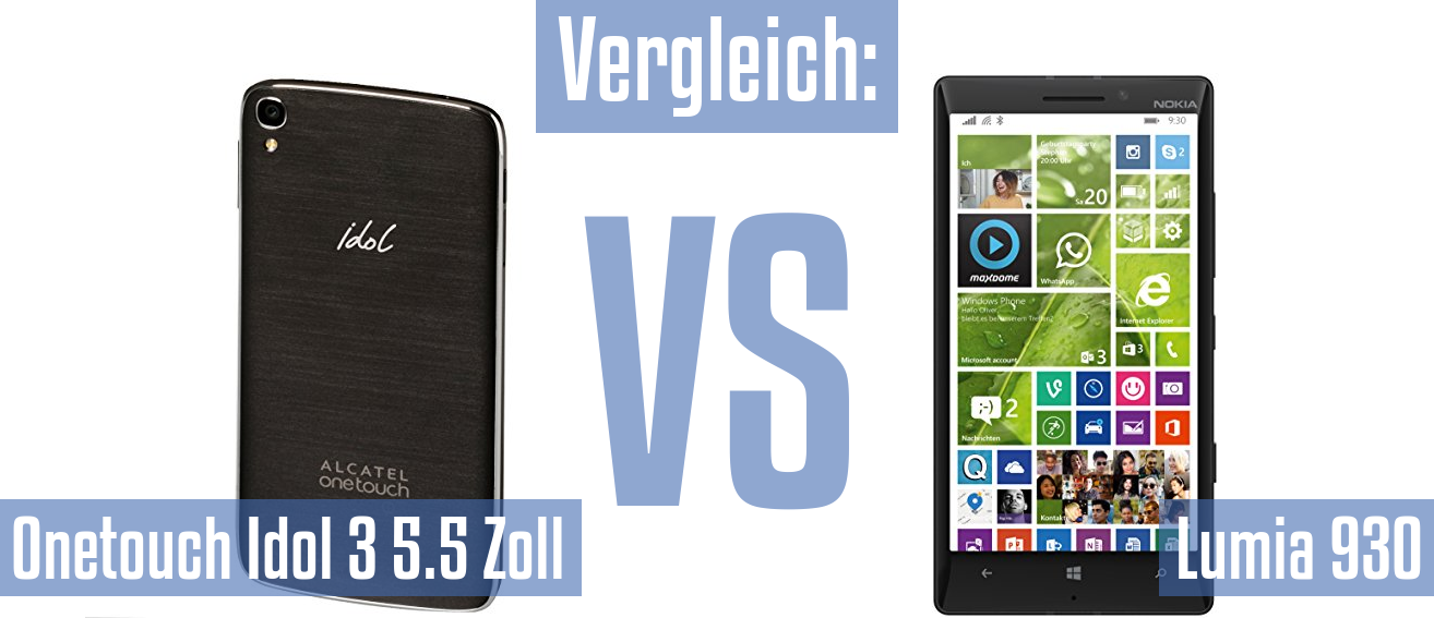 Alcatel Onetouch Idol 3 5.5 Zoll und Alcatel Onetouch Idol 3 5.5 Zoll im Vergleichstest