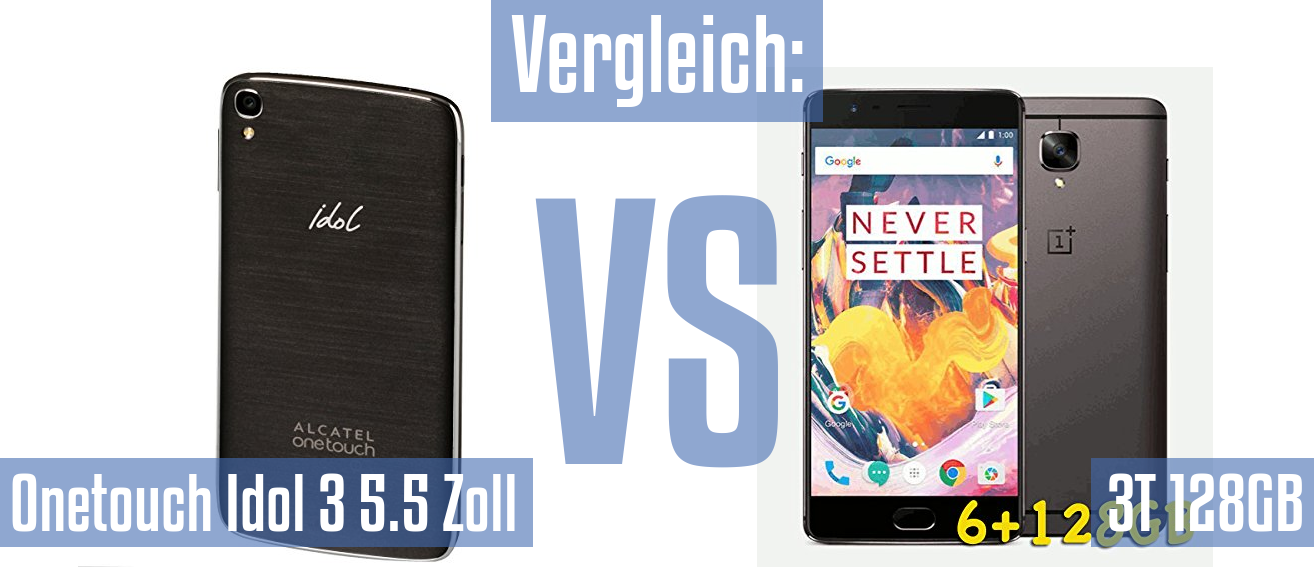 Alcatel Onetouch Idol 3 5.5 Zoll und Alcatel Onetouch Idol 3 5.5 Zoll im Vergleichstest