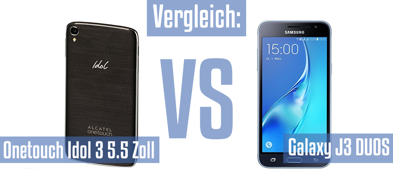 Alcatel Onetouch Idol 3 5.5 Zoll und Alcatel Onetouch Idol 3 5.5 Zoll im Vergleichstest