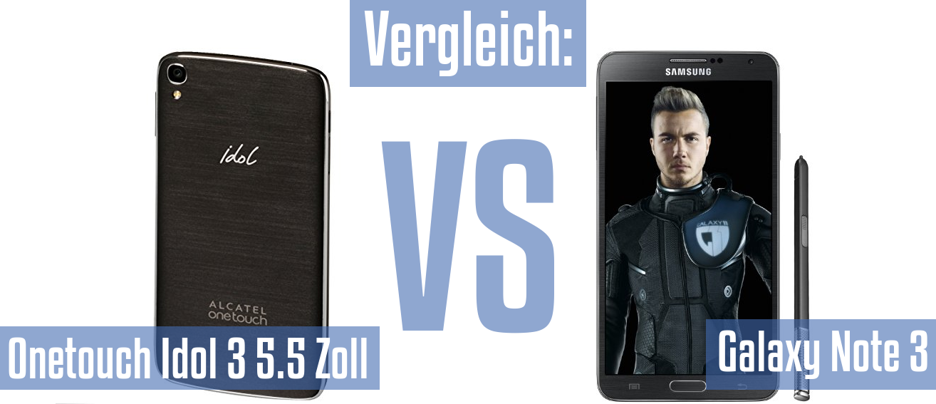 Alcatel Onetouch Idol 3 5.5 Zoll und Alcatel Onetouch Idol 3 5.5 Zoll im Vergleichstest