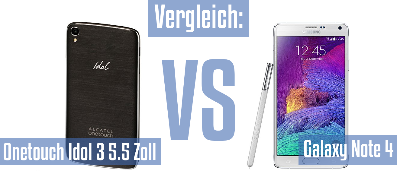 Alcatel Onetouch Idol 3 5.5 Zoll und Alcatel Onetouch Idol 3 5.5 Zoll im Vergleichstest