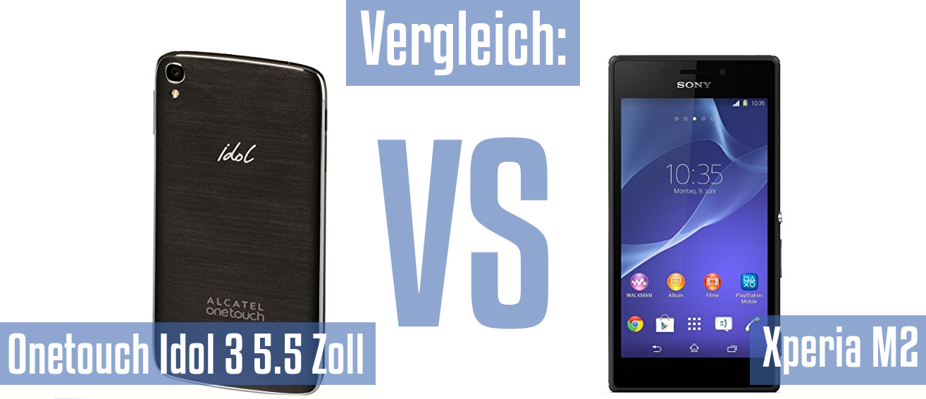 Alcatel Onetouch Idol 3 5.5 Zoll und Alcatel Onetouch Idol 3 5.5 Zoll im Vergleichstest