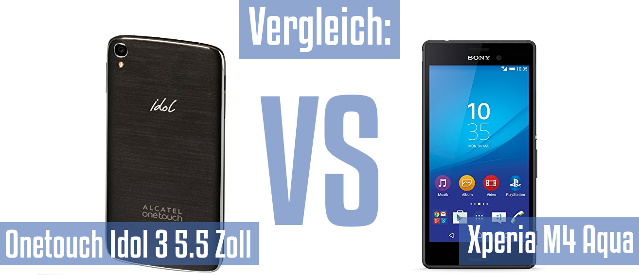 Alcatel Onetouch Idol 3 5.5 Zoll und Alcatel Onetouch Idol 3 5.5 Zoll im Vergleichstest