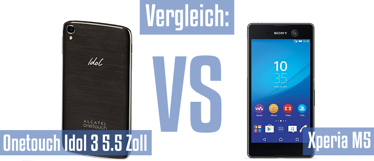 Alcatel Onetouch Idol 3 5.5 Zoll und Alcatel Onetouch Idol 3 5.5 Zoll im Vergleichstest