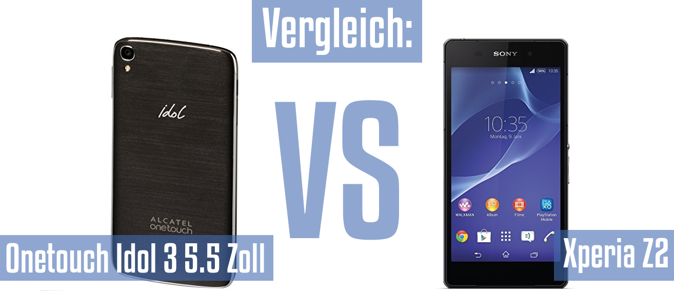 Alcatel Onetouch Idol 3 5.5 Zoll und Alcatel Onetouch Idol 3 5.5 Zoll im Vergleichstest