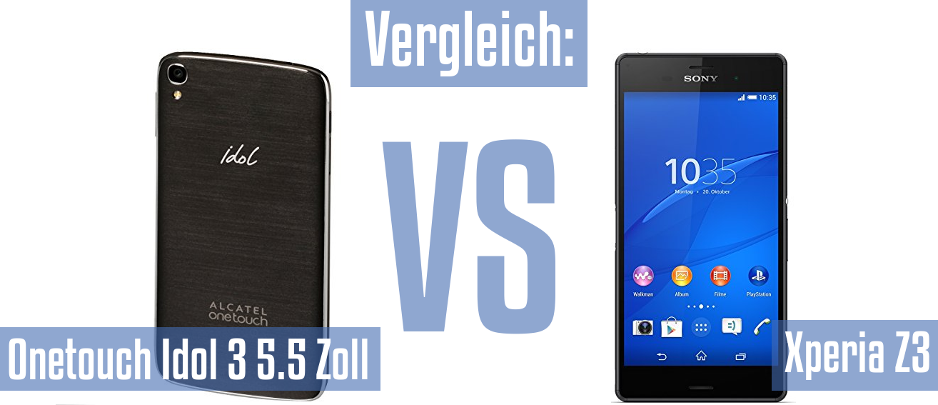 Alcatel Onetouch Idol 3 5.5 Zoll und Alcatel Onetouch Idol 3 5.5 Zoll im Vergleichstest